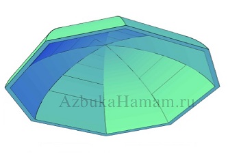 3D модель купола в хамам - вариант 11