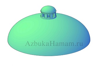 3D модель купола в хамам - вариант 14