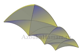 3D модель купола в хамам - вариант 18