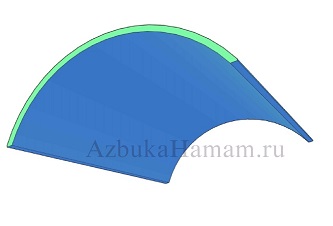 3D модель купола в хамам - вариант 6