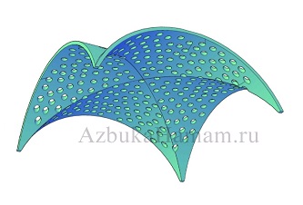 3D модель купола в хамам - вариант 7