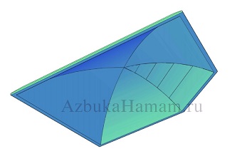 3D модель купола в хамам - вариант 8
